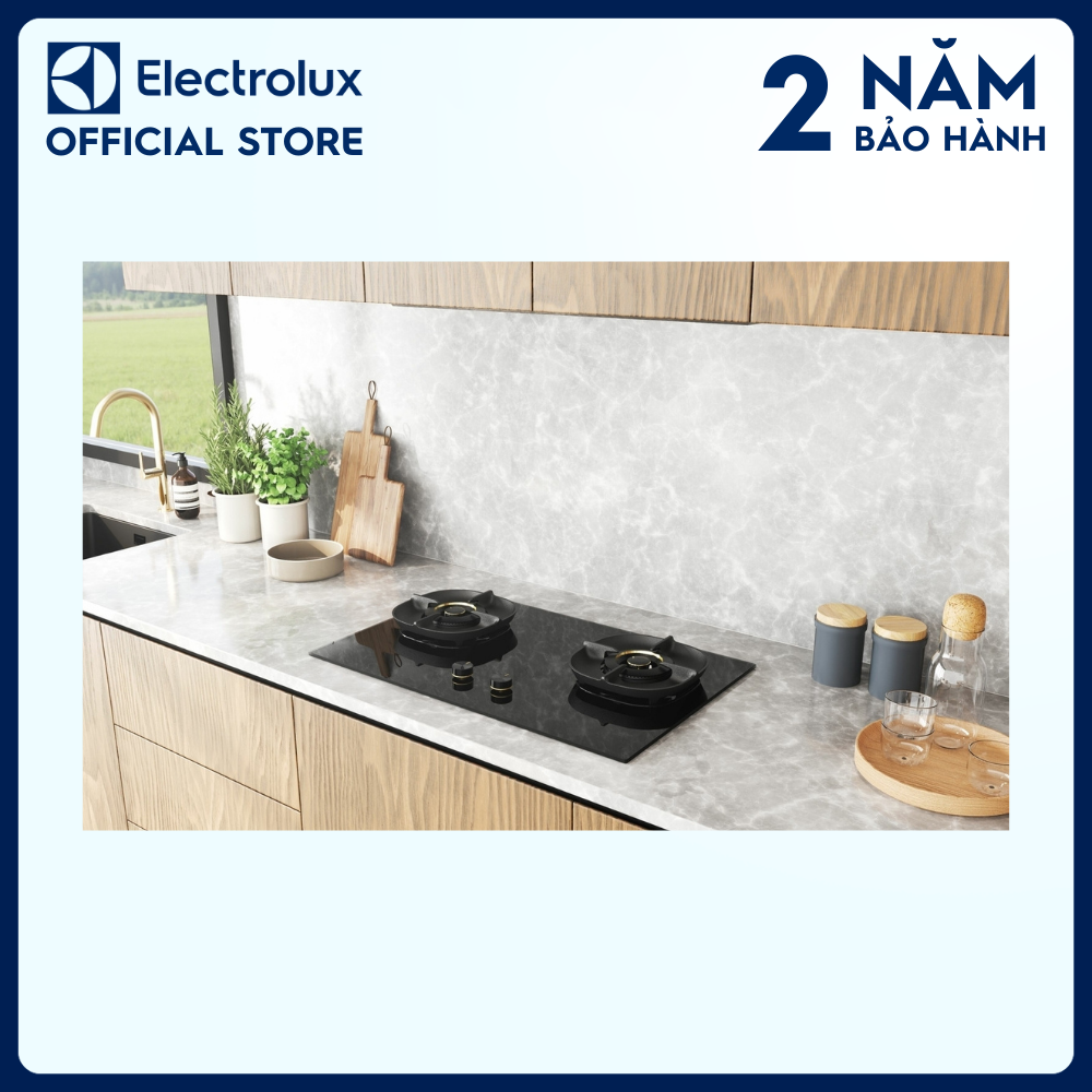 [Miễn phí giao hàng toàn quốc] Bếp ga âm 80cm Electrolux UltimateTaste 700 với 2 vùng nấu - EHG8251BC - Kiềng gang chắn gió, ngắt ga tự động, hiệu suất nấu cao, 9 mức lửa khác nhau [Hàng chính hãng]