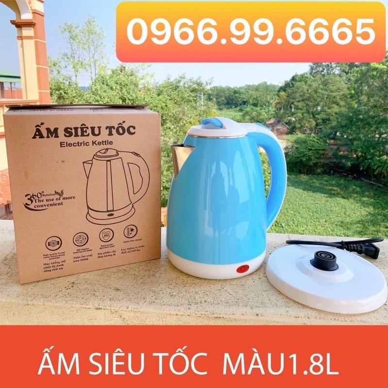 Ấm siêu tốc Electric màu 2 lớp cách điện cách nhiệt loại tốt 1,8L