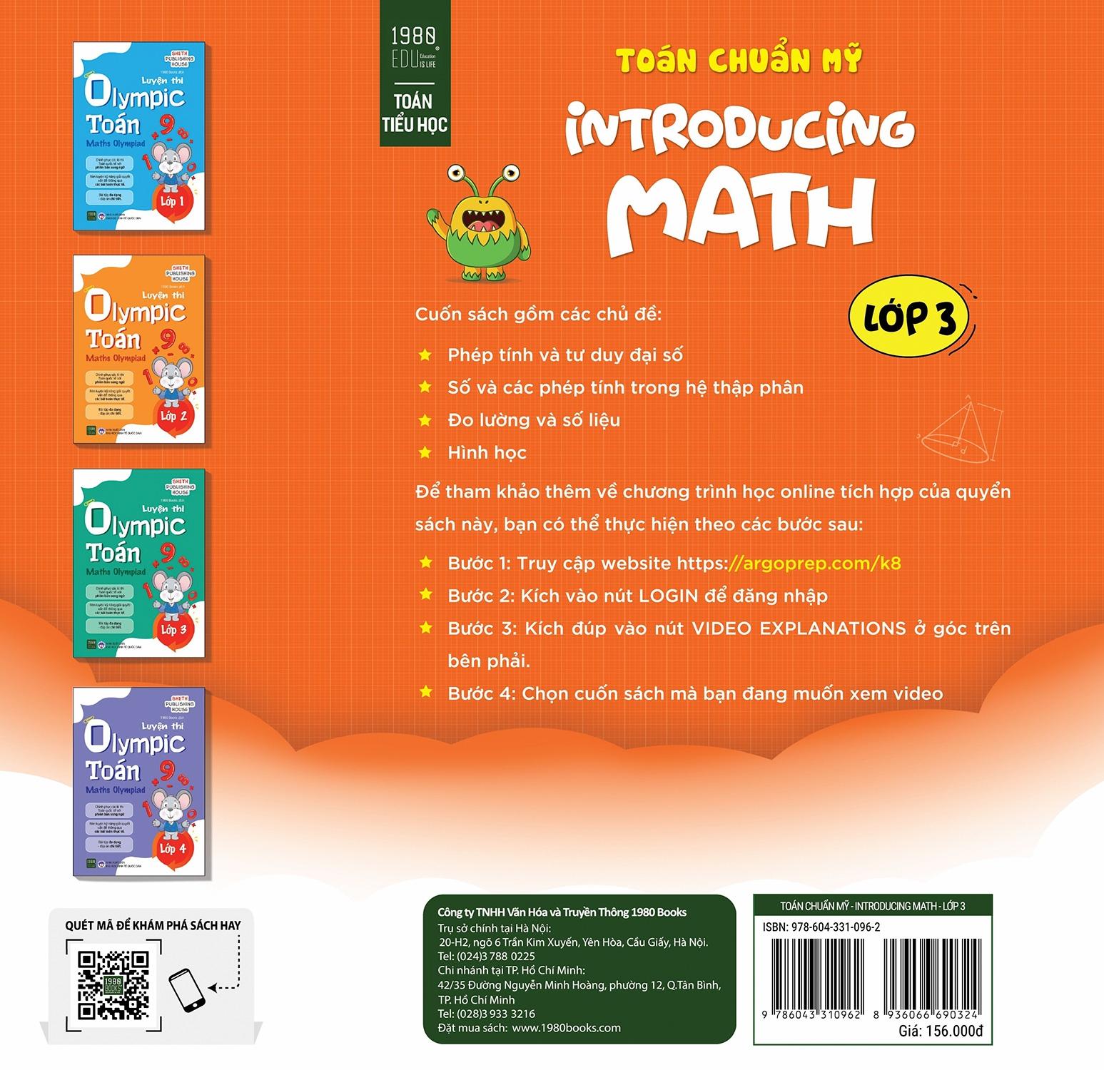 Toán Chuẩn Mỹ - Introducing Math 
- Lớp 3