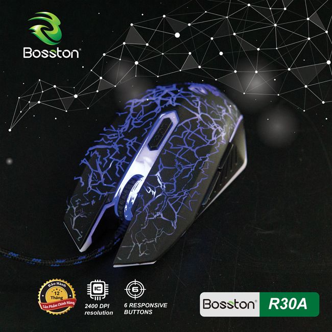 Chuột gaming LED Có Dây Bosston R30A - JL - HÀNG CHÍNH HÃNG