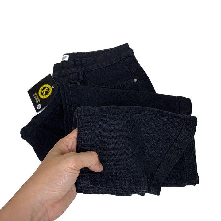 Quần jeans nữ ống suông bigsize KimFashion,quần ống rộng cạp lưng cao bigsize form ulzzang hàn quốc BGS02-100