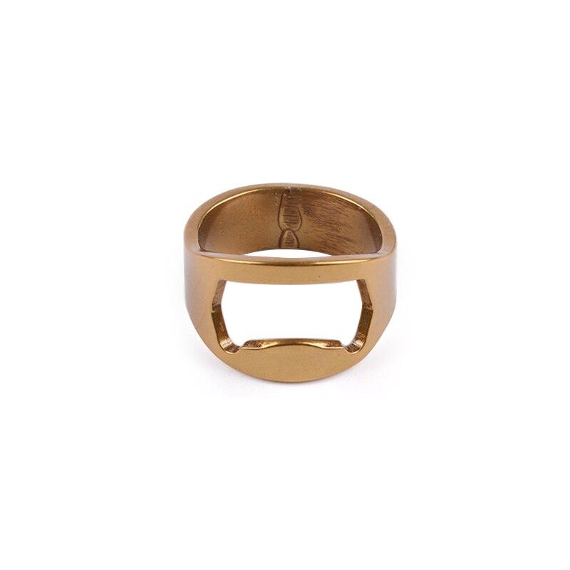 1pc Đồ mở nắp chai bia cầm tay hình nhẫn bằng thép không gỉ nhiều màu sắc - Đồ dùng nhà bếp, quầy bar.