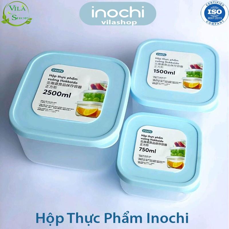 Hộp Đựng Thực Phẩm, Hộp Nhựa Bảo Quản Đồ Tươi Inochi HÌNH VUÔNG, Hộp Thực Phẩm Việt Nhật Chính Hãng