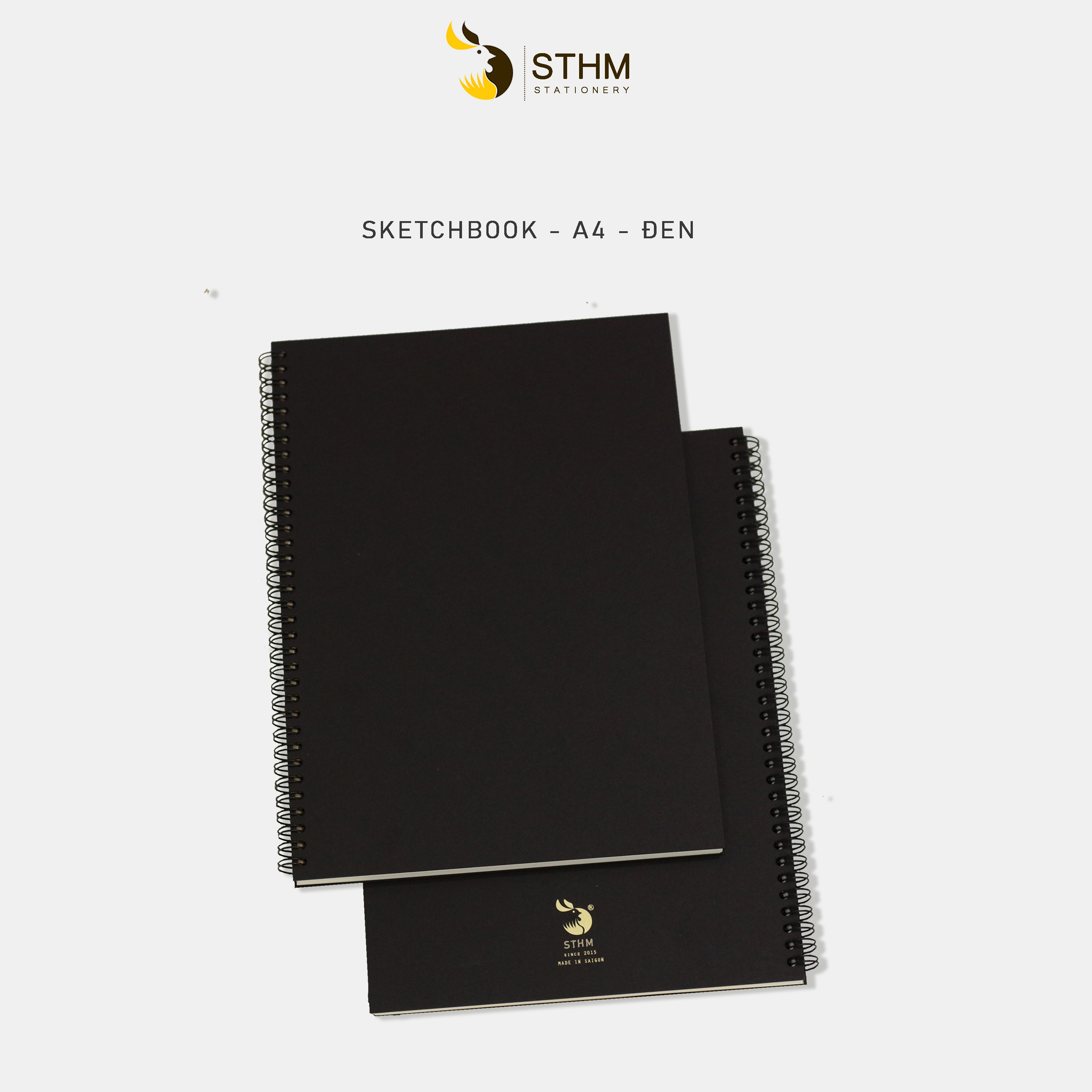 Sổ tay vẽ chì - Sketchbook - A4 - Bìa đen