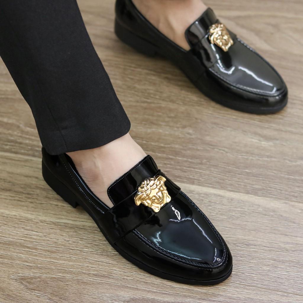 Giày Da nam cực chất xả kho giá gốc - giày lười nam MÃ L182