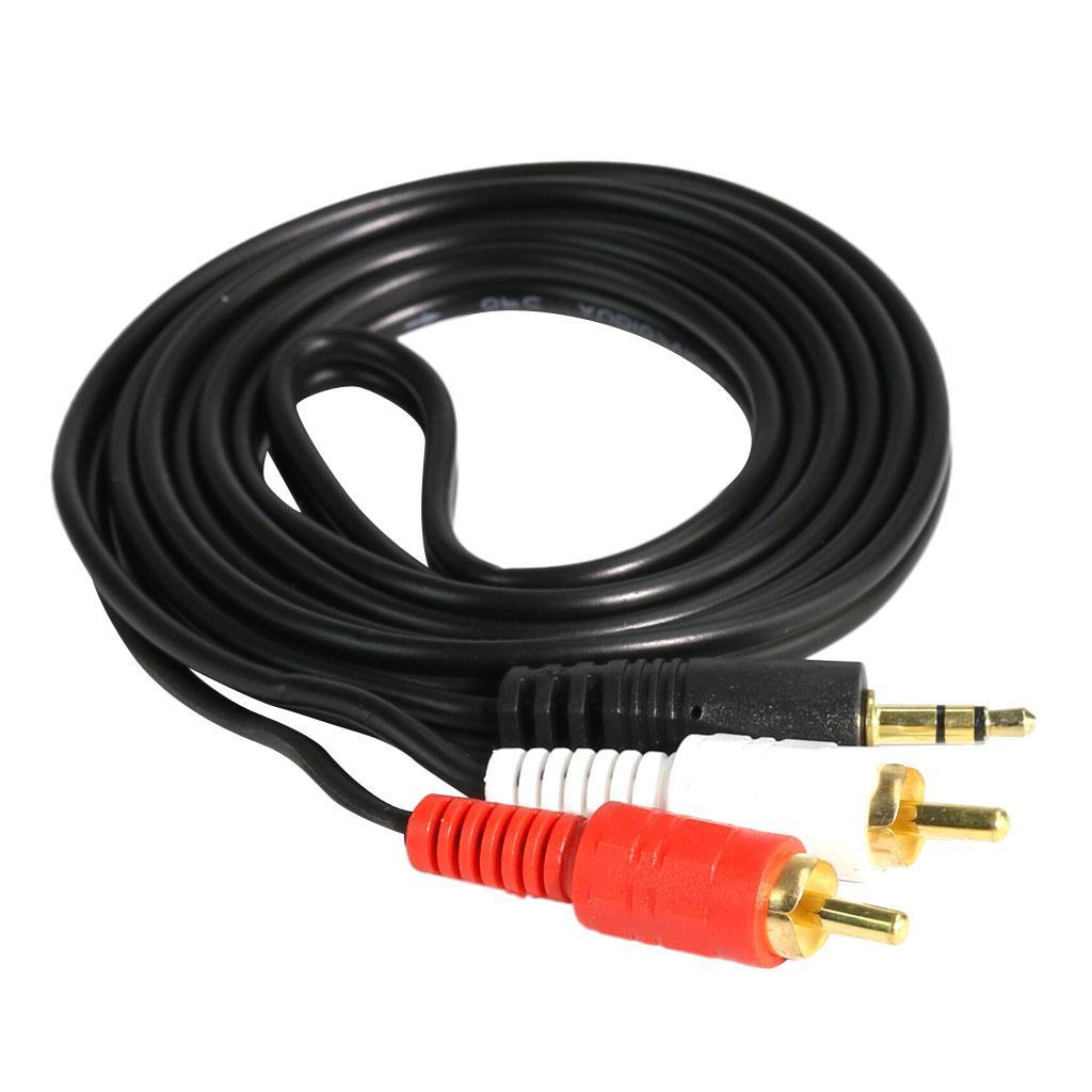 1M/3.28ft 3.5mm Stereo Male to Dual RCA Male Audio Splitter Y Adapter