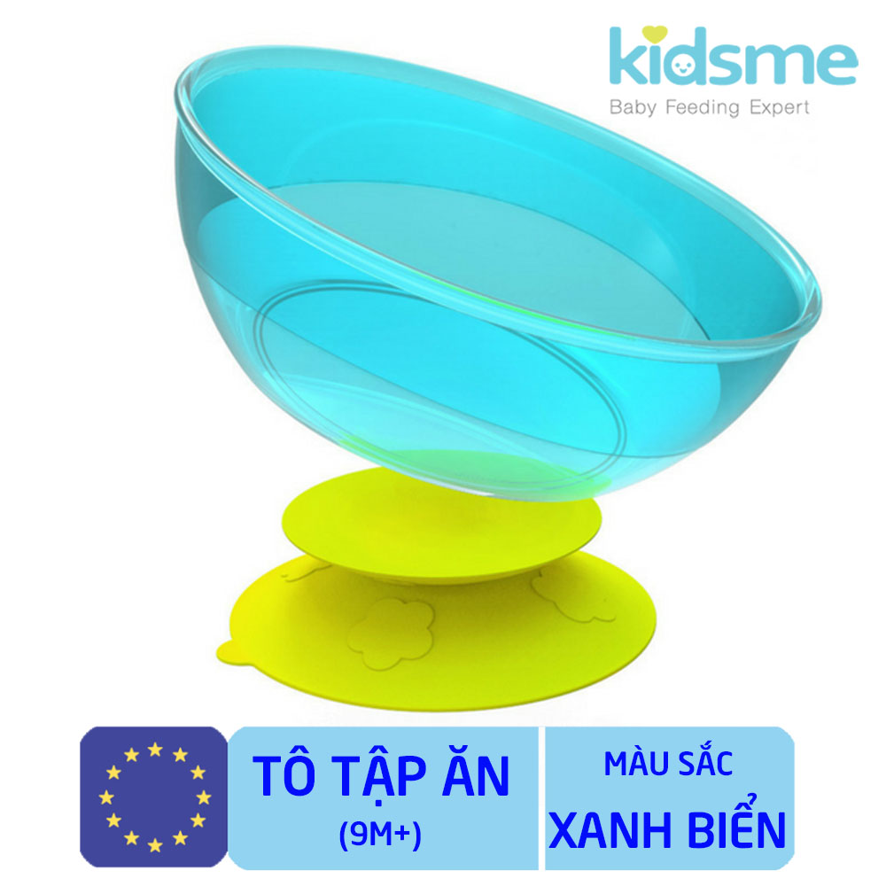 Bộ Tô Tập Ăn Dặm Kèm Miếng Hít Chống Trượt Kidsme (Màu ngẫu nhiên)