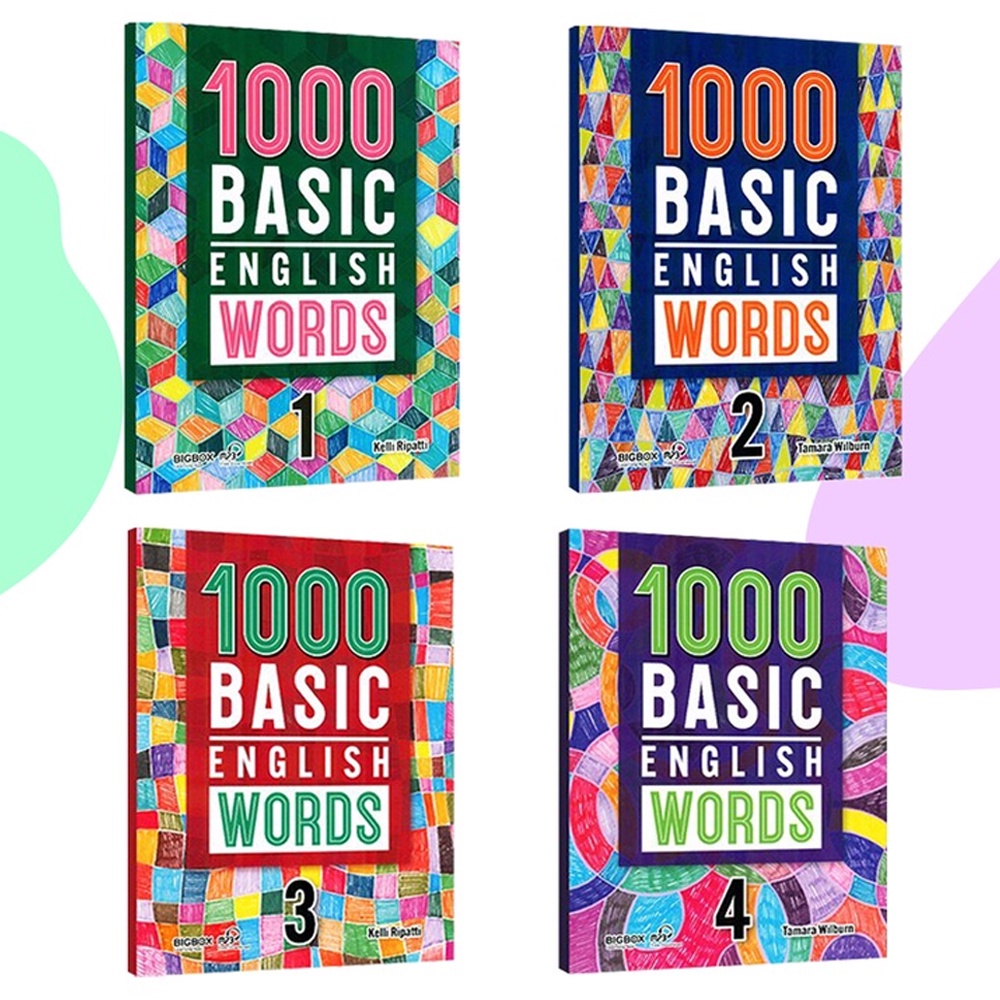 Combo 4 quyển 1000 Basic English Words 1, 2, 3, 4 nhà xuất bản Compass - Student Book