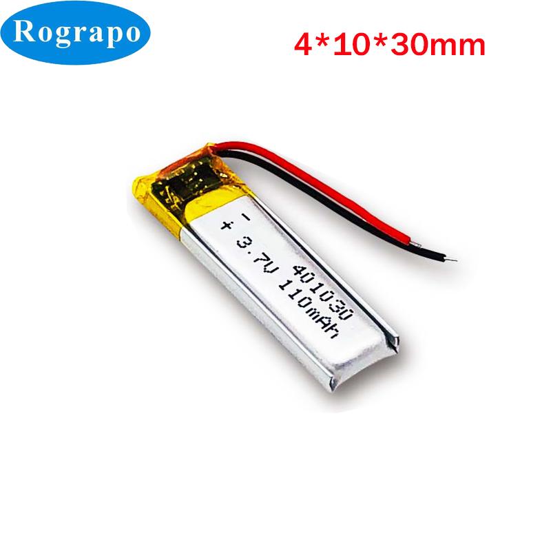 2-4 cái 371030 401030 Pin Li-Polymer 3.7V Cho tai nghe bluetooth Vòng đeo tay Đồ chơi đeo tay tai nghe Điều khiển từ xa mp3 Màu sắc: 4 cái