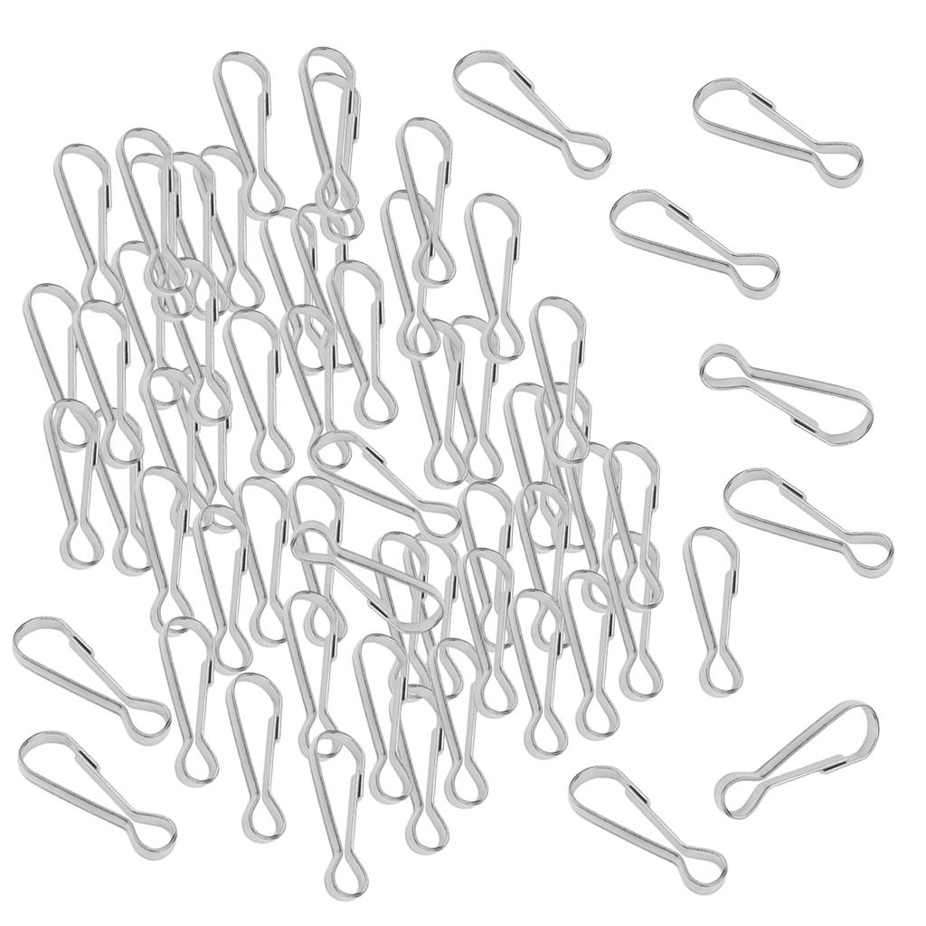 200pcs Stainless Steel Carabiners Spring Snap Clasp Outdoor Hardware