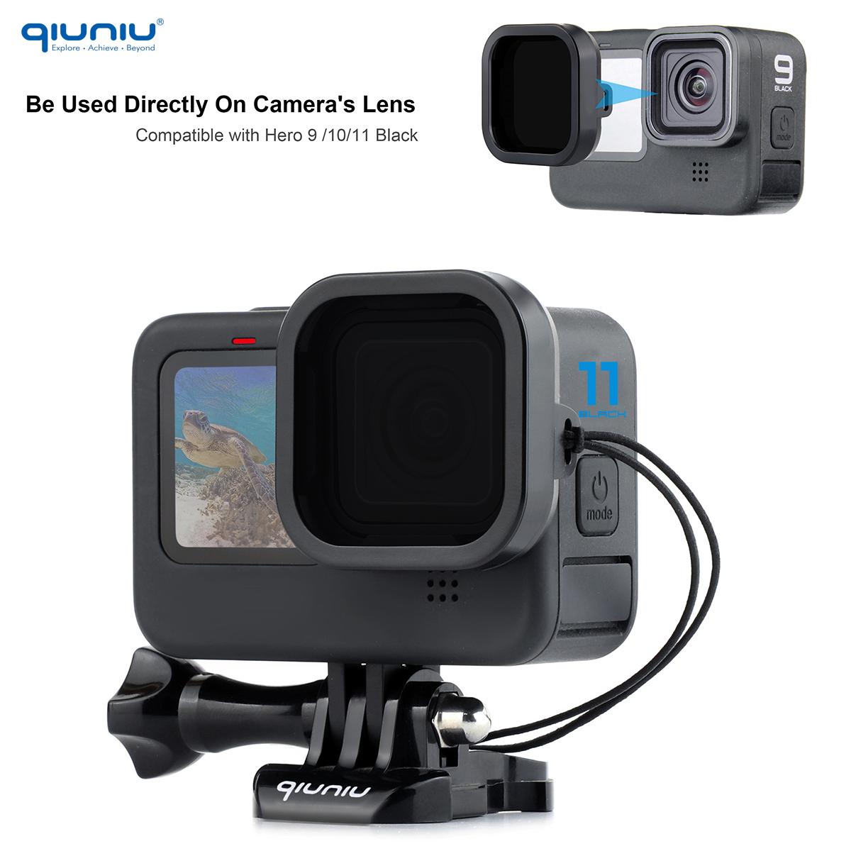 Qiuniu ND CPL Bộ lọc cho GoPro Hero 9 10 11 Black ND64 ND32 ND16 Bộ dụng cụ lọc màu đỏ cho Go Pro 11 Mini ống kính phân cực Phụ kiện