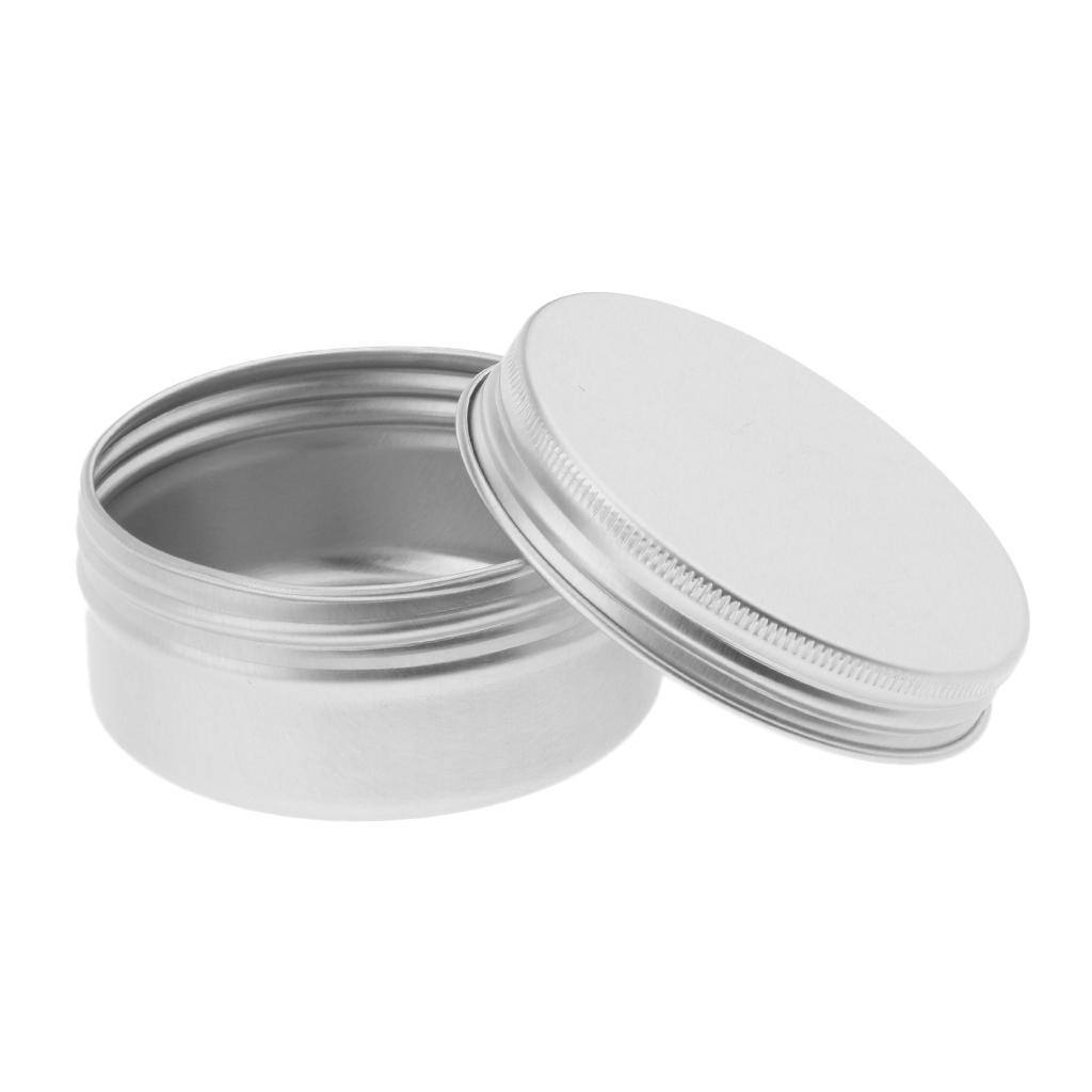 22x 10g 50g Aluminium Empty Cosmetic Pot Cream Jar Tin Container Screw Lid