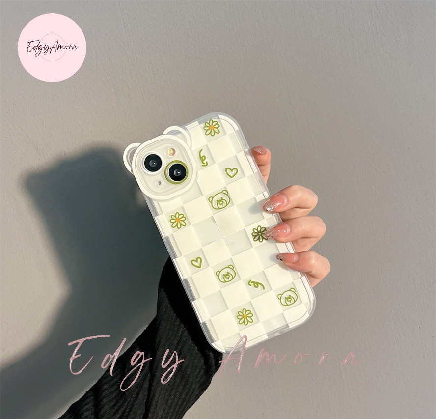 Ốp lưng Iphone chống sốc hình mặt gấu và hoa dành cho Iphone 11 / Phone 11 Pro / Iphone 11 Pro Max / Iphone 12 / Iphone 12 Pro / Iphone 12 Pro Max / Iphone 13 / Iphone 13 Pro / IPhone 13 Pro Max / Iphone 14/ Iphone 14 Pro / Iphone 14 Pro Max