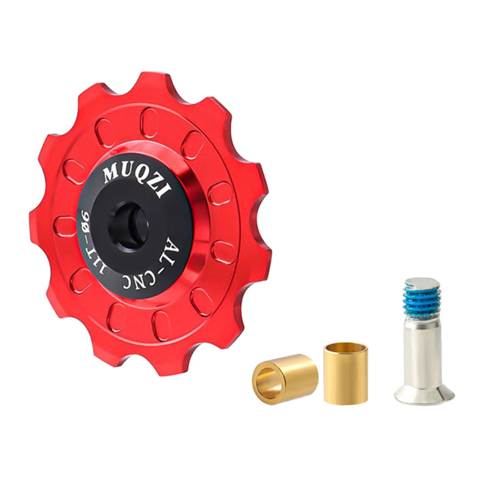 2x Bike Guide Wheel, Aluminum Alloy Rear Derailleur Jockey Wheel Rear Derailleur Pulley Bike Accessories