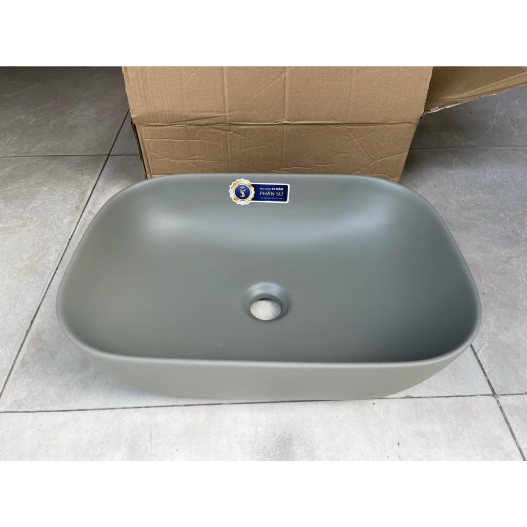 LAVABO GỐM SỨ MÀU XÁM