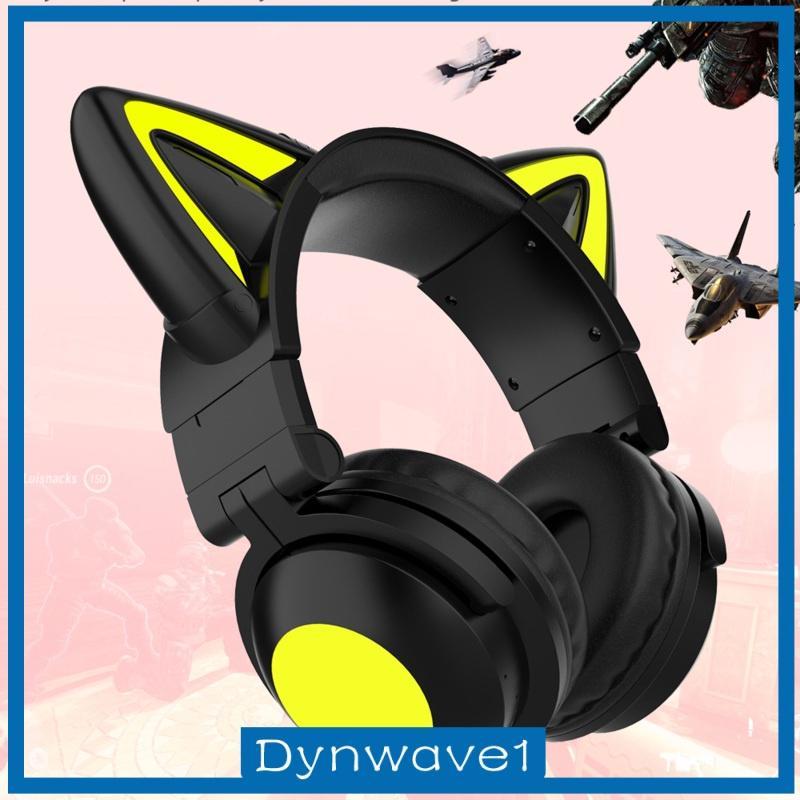 Tai Nghe Chơi Game Kết Nối Không Dây Bluetooth 5.0 Chống Ồn Hoạ Tiết Tai Mèo Dễ Thương Cho Bé Gái