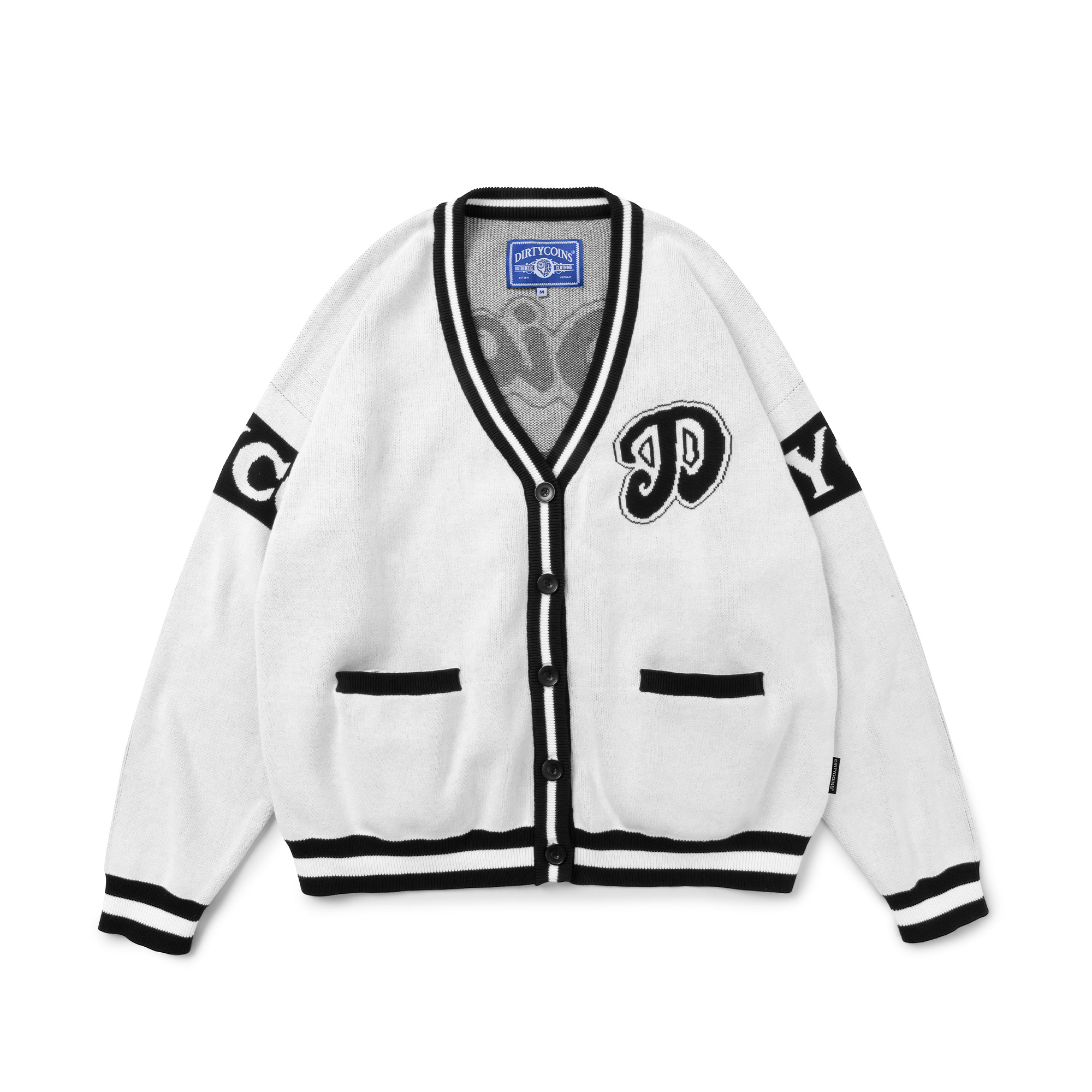 Áo Khoác DirtyCoins JP Knit Cardigan - White
