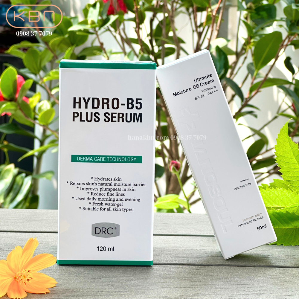 Combo 2 sản phẩm kem chống nắng Ultimate Moisture BB Cream + serum Hydro B5