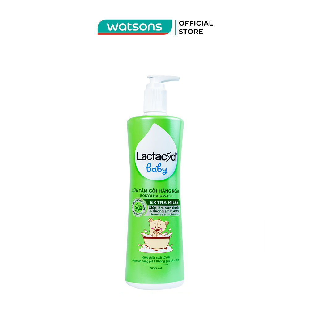 Sữa Tắm Gội Trẻ Em Lactacyd Milky 500ml