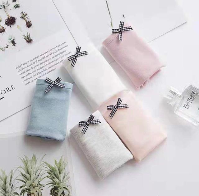 QUẦN LÓT COTTON ĐÍNH NƠ MẪU MỚI