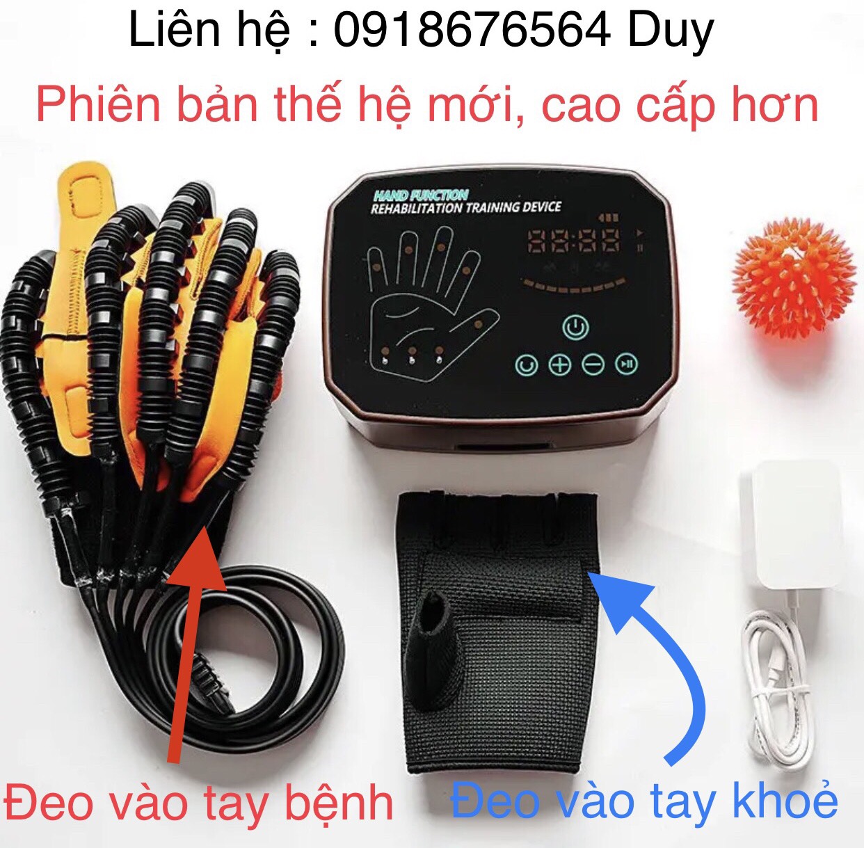 Găng tay robot hỗ trợ tập các ngón tay cho người bị tai biến, người bị co cứng cơ ngón tay...