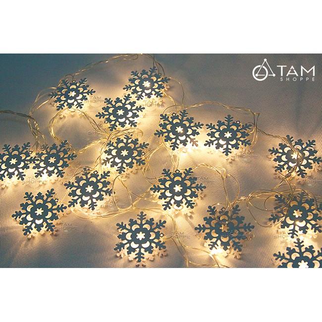 Dây đèn led trang trí Noel hình bông tuyết