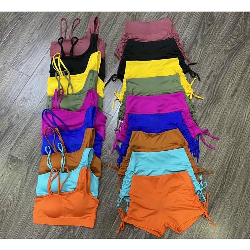 SET TẬP ÁO BRA THIẾT KẾ SIÊU HOT QUẦN RÚT DÂY CẠP BẰNG