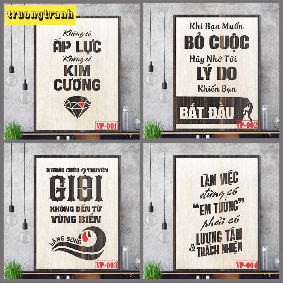 Tranh Gỗ tạo động lực, truyền cảm hứng làm việc cực hiệu quả, Slogan hay và ý nghĩa Trường Tranh Decor