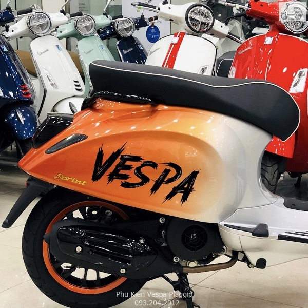 Tem Vespa Dán Xe Máy Vespa Cao Cấp Chống Nước Không Phai Màu