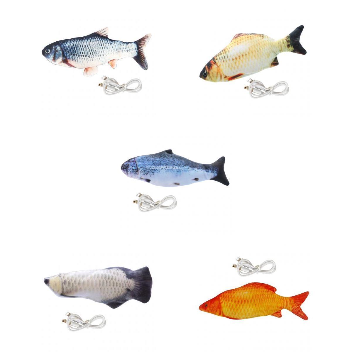 Pet Cat Toy Electric Simulation Fish Toys For Pet Interactive 5Pcs