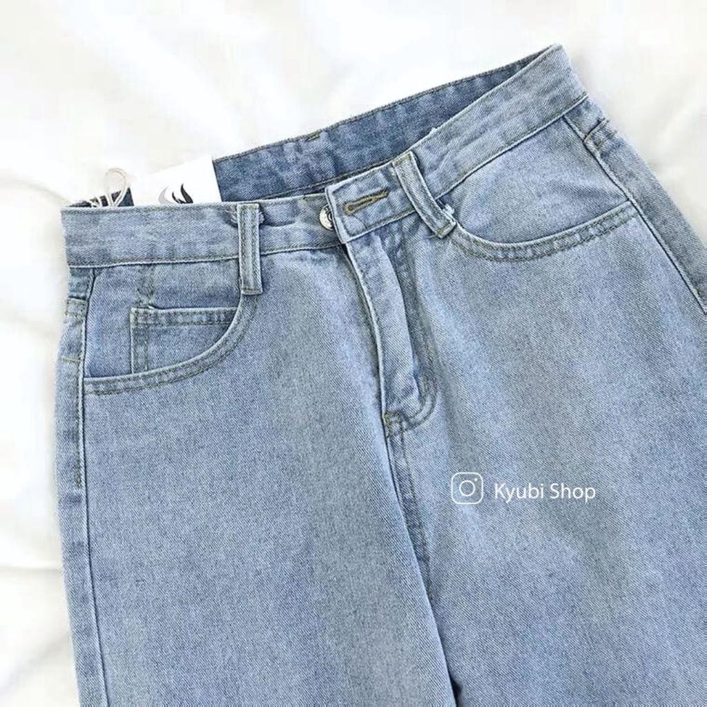 Quần jean baggy ống suông phong cách Hàn Quốc ulzzang (Có bigsize) - Quần jean ống rộng Kyubi BJRKR
