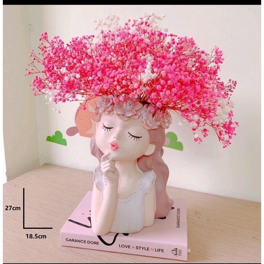 Lọ hoa decor mẫu bình hoa cô gái trang trí