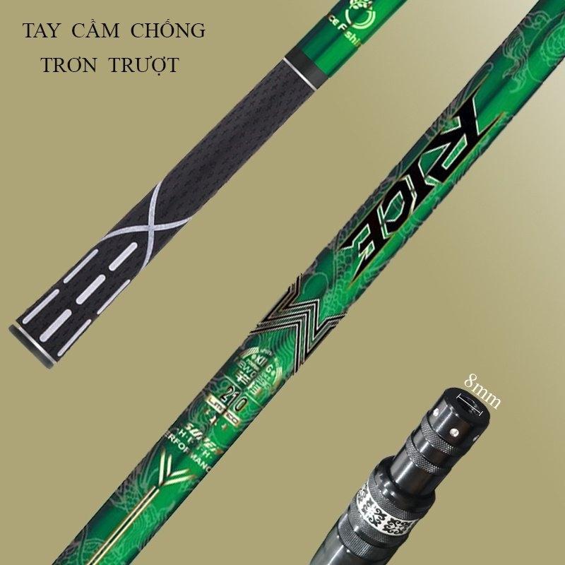 Vợt Cá Carbon Rice Fishing có thể thu gọn chuyên dùng câu đài câu đơn cao cấp