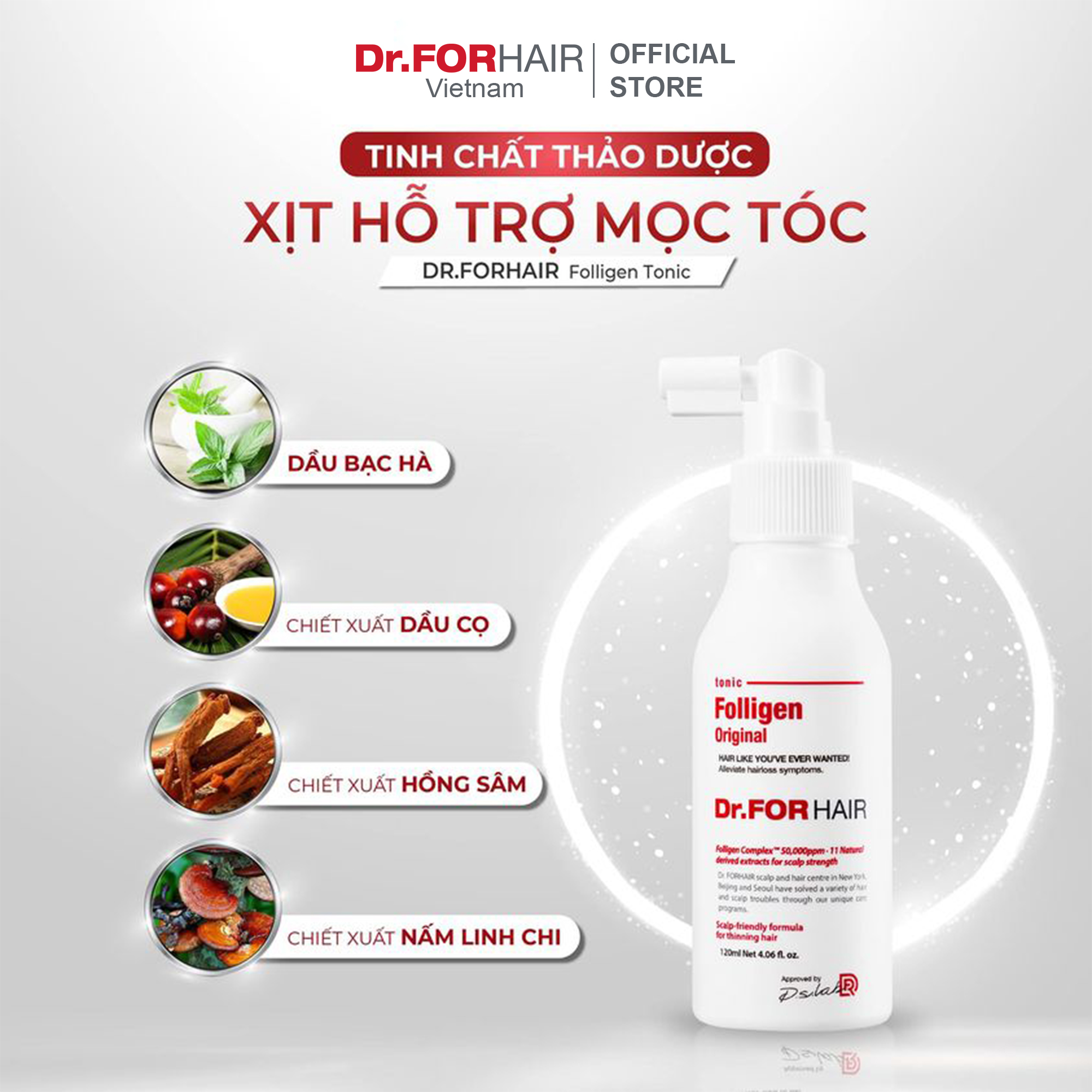 Bộ gội xả dưỡng hỗ trợ mọc tóc nuôi dưỡng da đầu khỏe mạnh Dr.FORHAIR Folligen Plus x Scalp Pack x Tonic