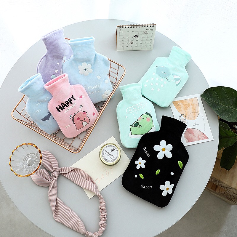 Túi Chườm Nóng Lạnh Giữ Nhiệt Đa Năng Chườm Bụng Hiệu Quả 350ml - Dùng Cho Các Bạn Nữ Chườm Đau Bụng Kinh Nguyệt.