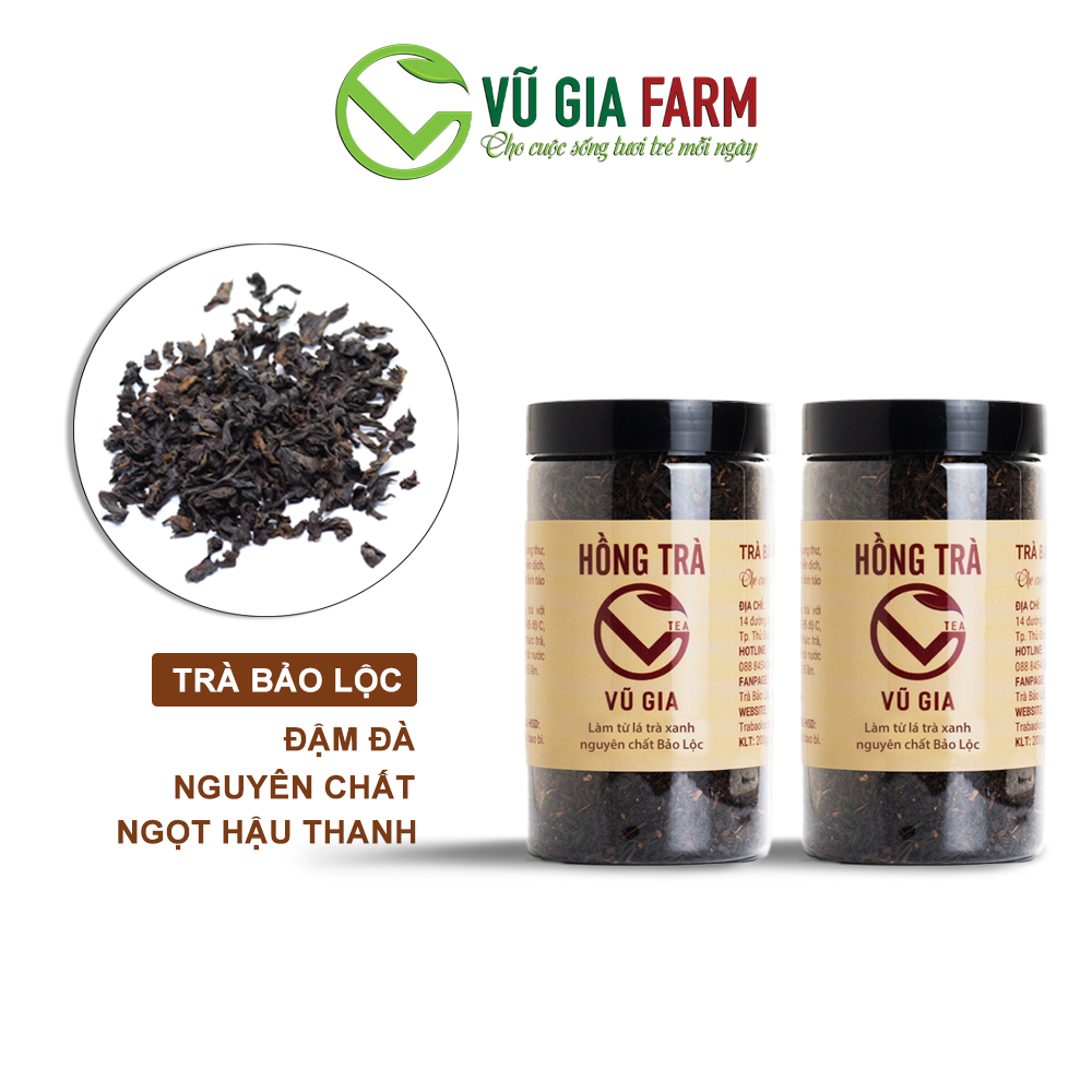 Hồng Trà ( Trà Đen) Cao Cấp Nguyên Chất Vũ Gia (200g/ hũ)