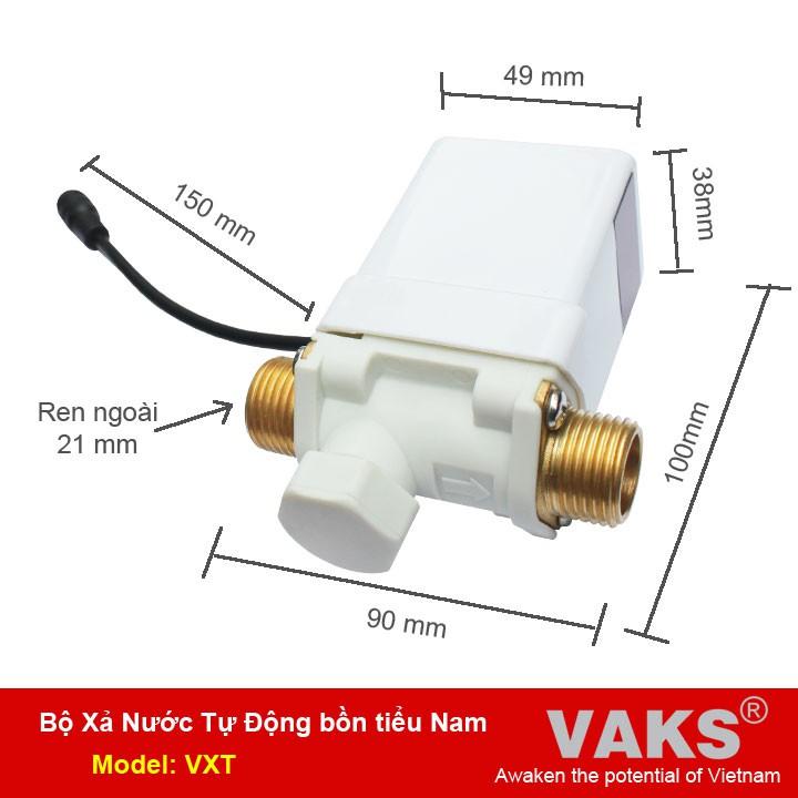 Bộ Xả Nước Cảm Ứng Tự Động cho toilet nam VAKS - Model: VXT + nguồn điện 12V,1A - sx Tại Việt Nam