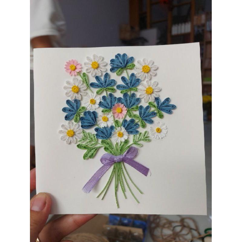 THIỆP QUILLING 15X15CM NHIỀU MẪU