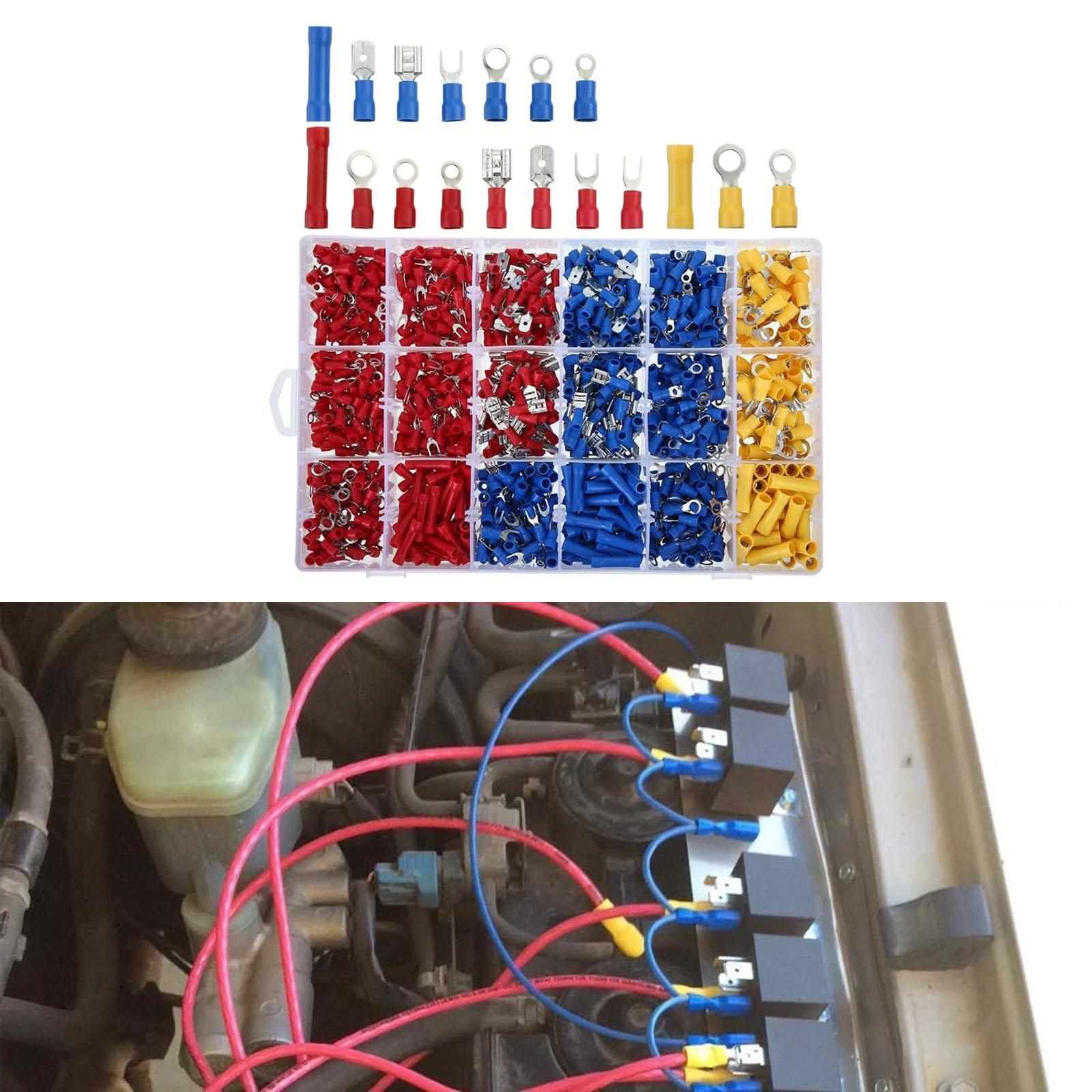 1200x Brass Terminals Connector Wire Terminal Kit for Workshop Home