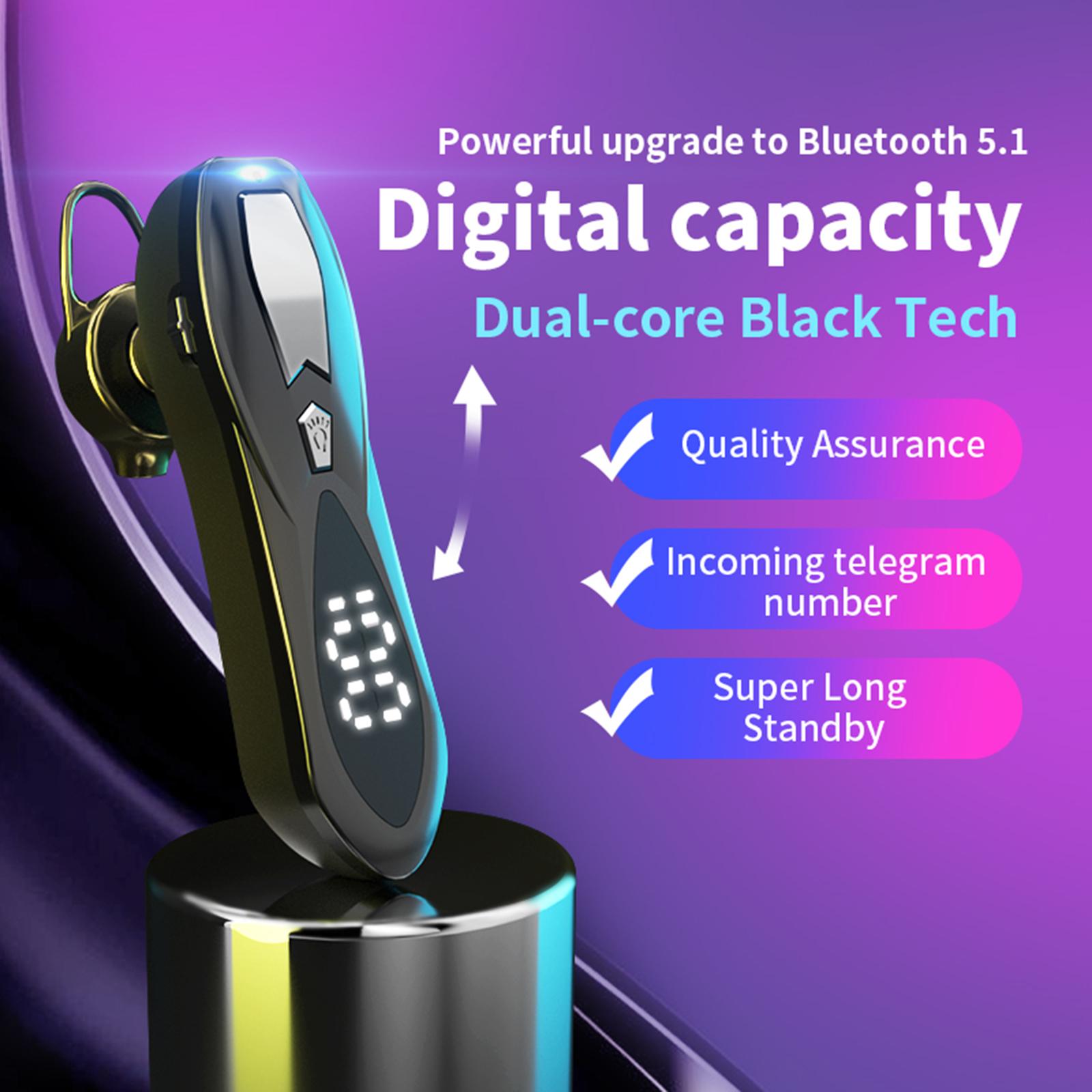 Wireless Bluetooth Earpiece Noise Cancelling Driving Trucker Headset