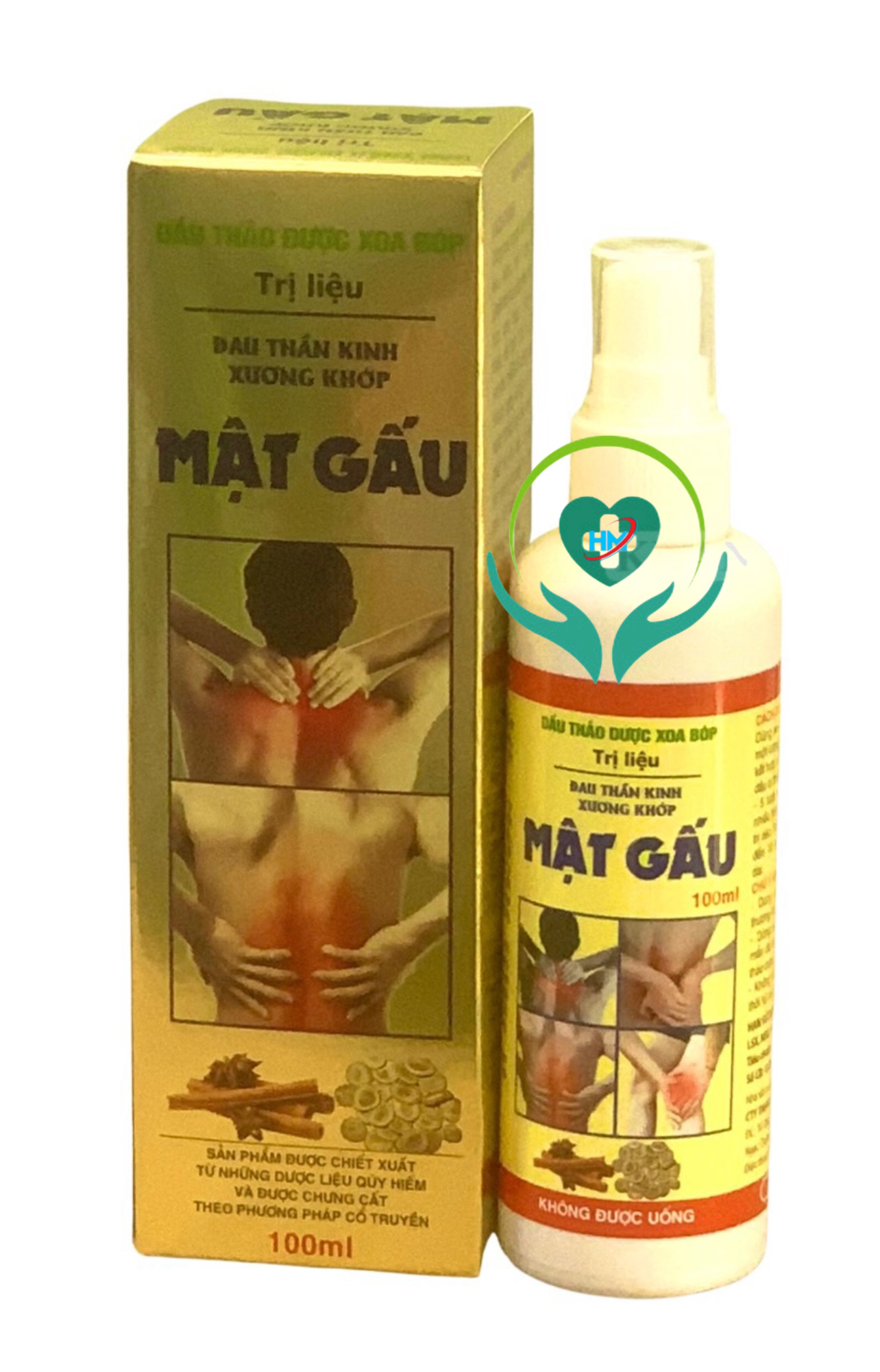 Dầu xoa bóp dược liệu Mat Gau , chai 100ml, đau lưng, đau mỏi vai gáy