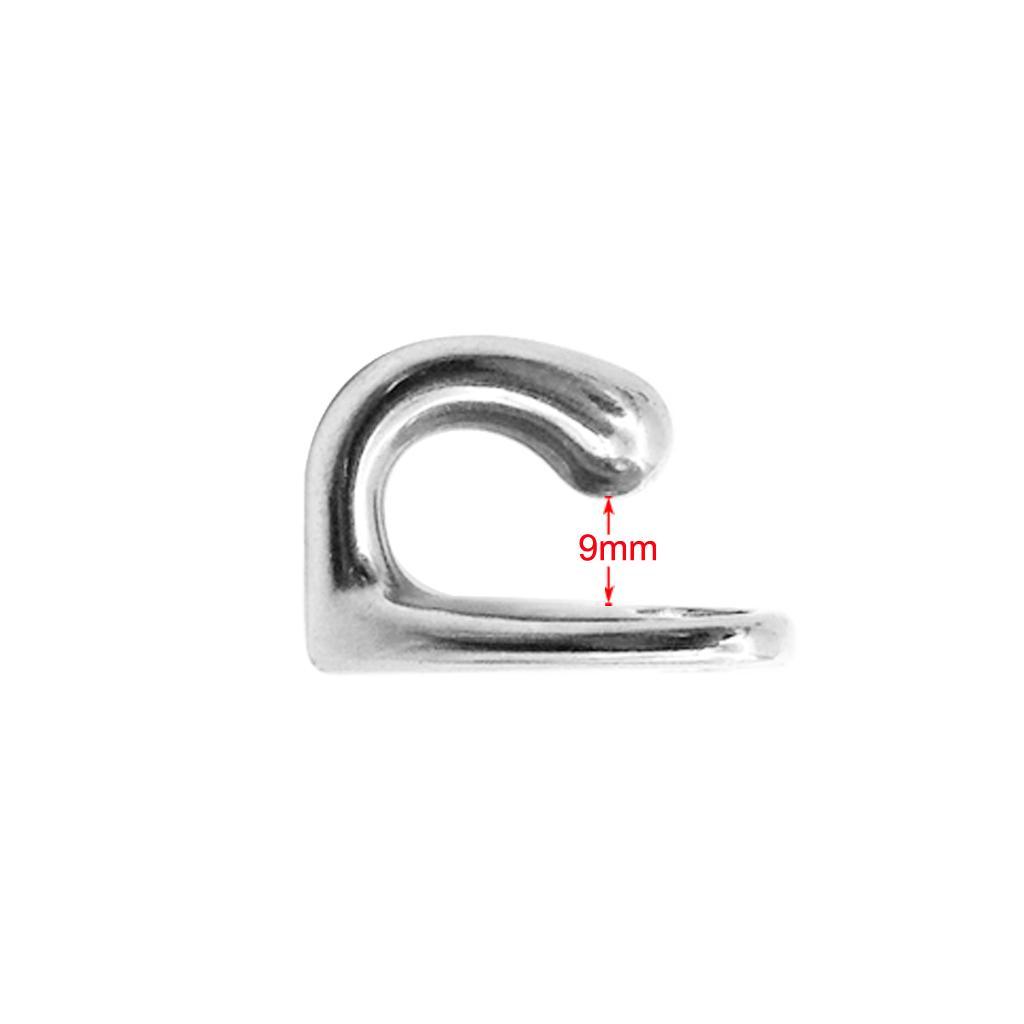 2pcs Marine Grade Stainless Steel Boat Hook Coat and Hat Hook Wall Mount