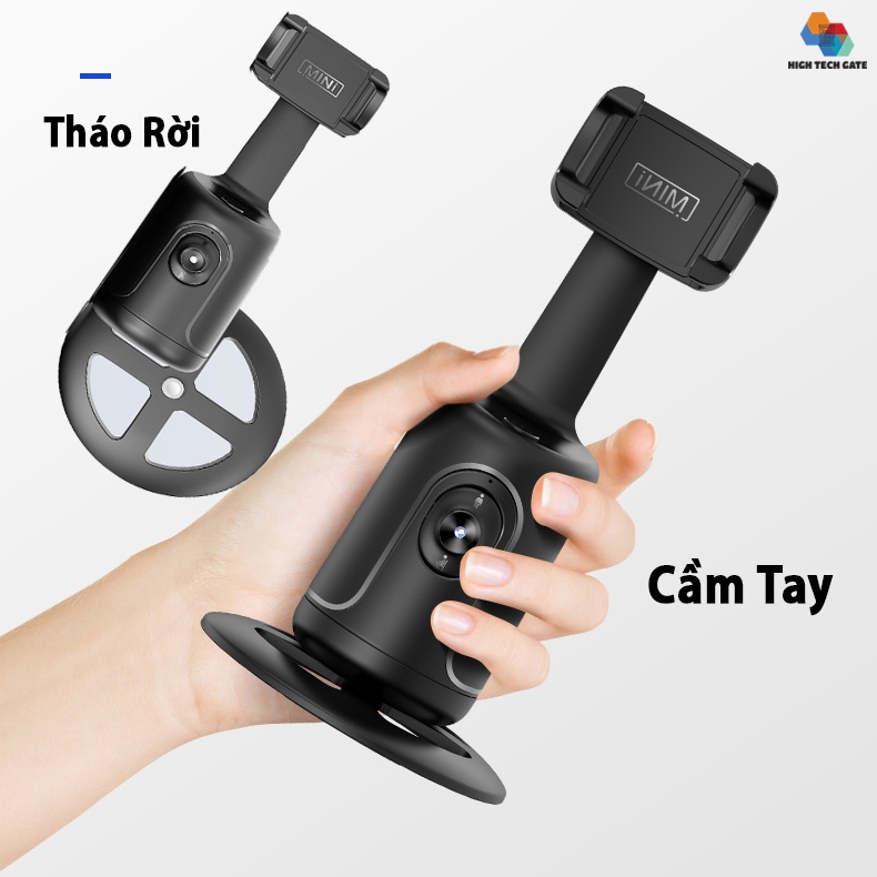 Gimbal AI kiêm giá đỡ điện thoại cảm biến thông minh P01 Giá Đỡ Theo Dõi Khuôn Mặt Cho Quay Video, Livestream, Tiktok, Vlog, Tự Động Xoay 360º