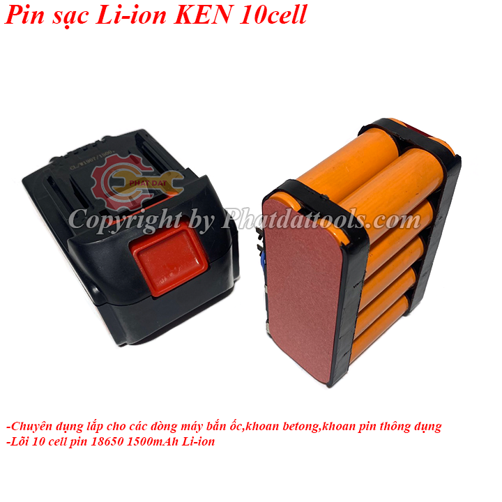 Pin sạc Li-ion 10cell cho cái dòng máy  pin cỡ lớn - Dung lượng cao 15000mAh