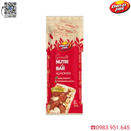 Combo 5 Thanh Granola Hạnh Nhân 30g Dan D Pak