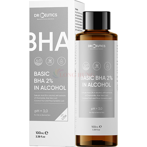 Dung dịch DrCeutics Basic BHA 2% In Alcohol giúp loại bỏ tế bào chết trên da (100ml) - Hàng chính hãng