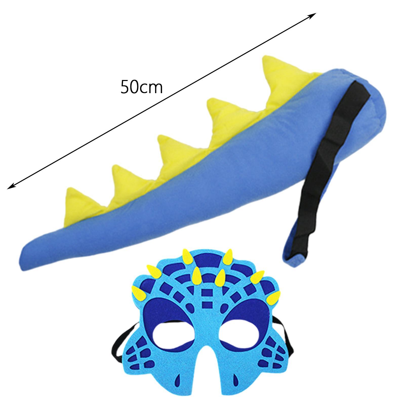 Dragon Costume for Kids Dinosaur Tail Sets Role Play Cosplay Imaginative Play Dinosaur for Carnival, Nightclub, Children