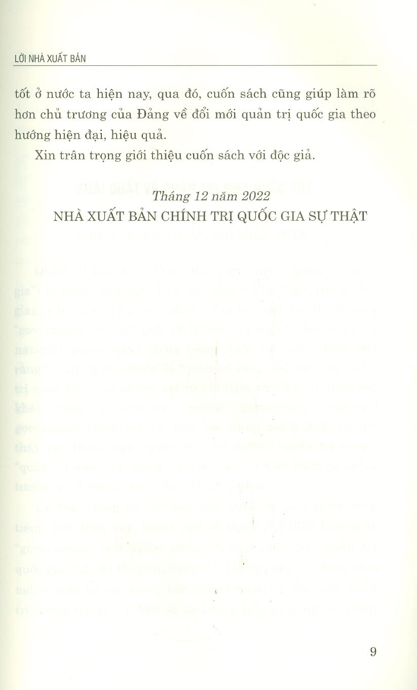 Vận Dụng Các Nguyên Tắc Của Quản Trị Nhà Nước Tốt Vào Đổi Mới Quản Lý Nhà Nước Ở Việt Nam Hiện Nay