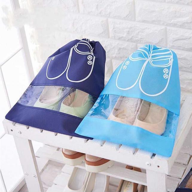 Combo 2 túi đựng giầy dây rút chống thấm tốt giao màu ngẫu nhiên GR001
