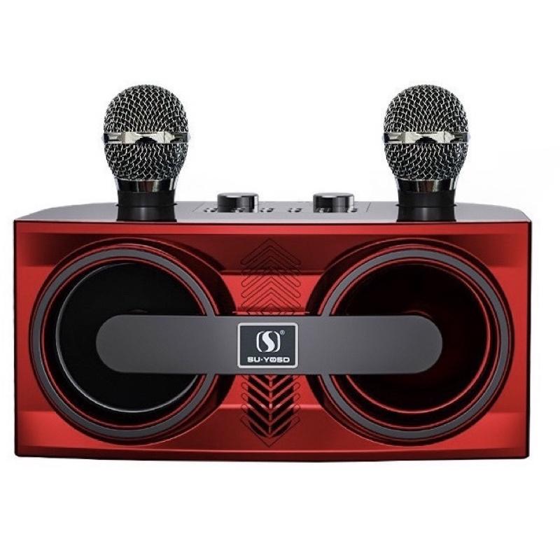 Loa Kèm Micro Bluetooth Karaoke YS-206 Có 2 Micro Không Dây âm thanh hay giá tốt Bảo Hành 12 Tháng